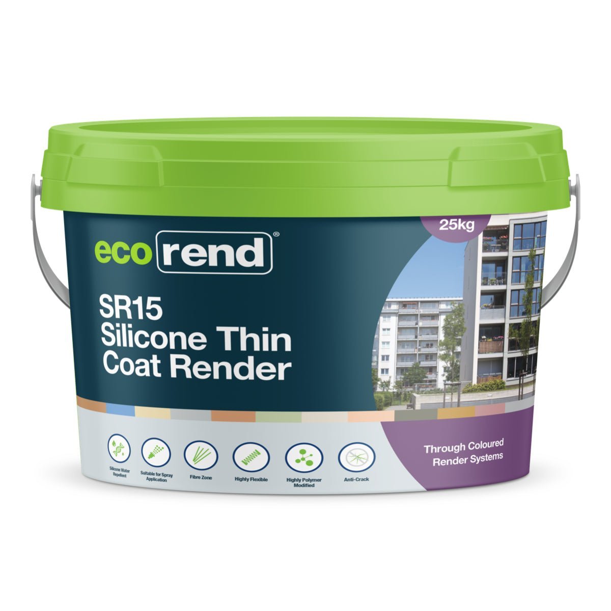 Ecorend SR15 Silicone Thin Coat Render - 25kg - Amaroc - Render & Drylining Supplies