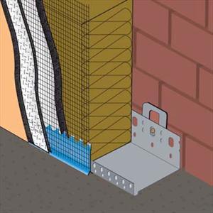 LE-V Drip Ledge mesh for External Wall Insulation Base Profiles - Clip On - 2.5 mtr - Amaroc - Render & Drylining Supplies