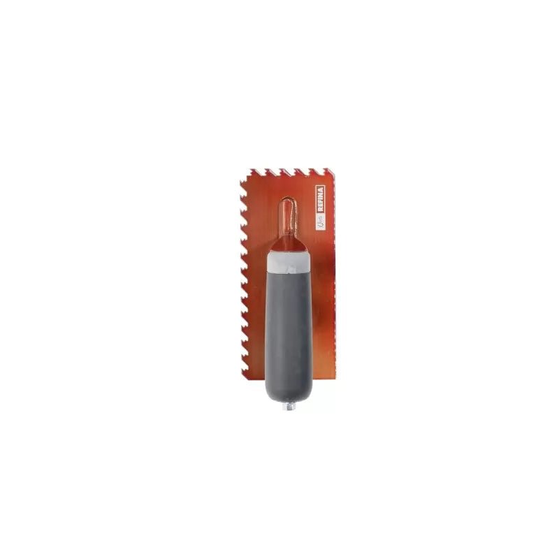 NotchTile Trowel H45 6mm Copper LEFT HANDED - Amaroc - Render & Drylining Supplies