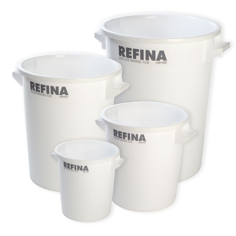 Refina White Mixing Tubs - Amaroc - Render & Drylining Supplies