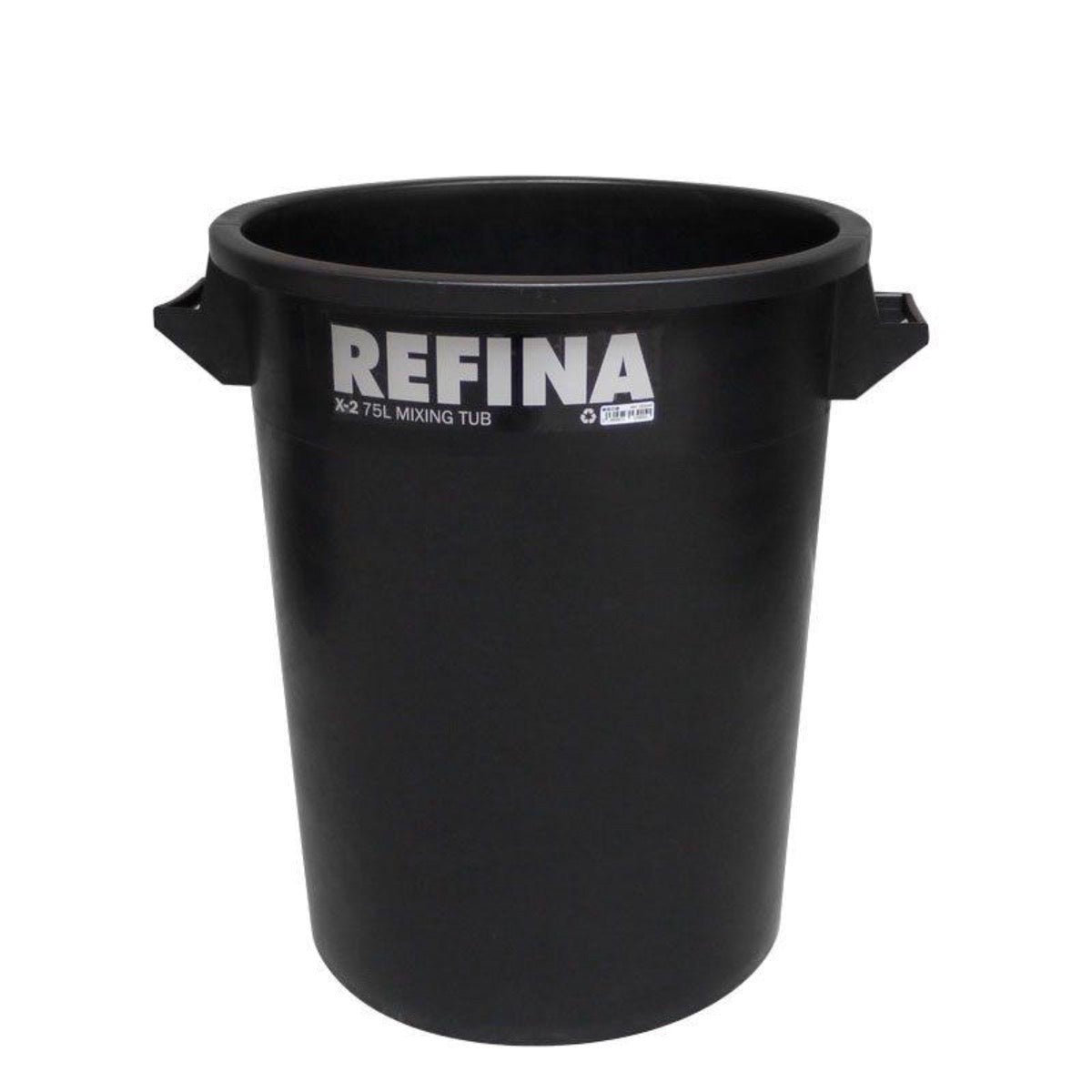Refina X-2 plastic mixing tub 75L black (321042) - Amaroc - Render & Drylining Supplies