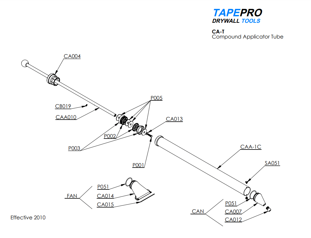 Tapepro - Compound Tube - Amaroc - Render & Drylining Supplies