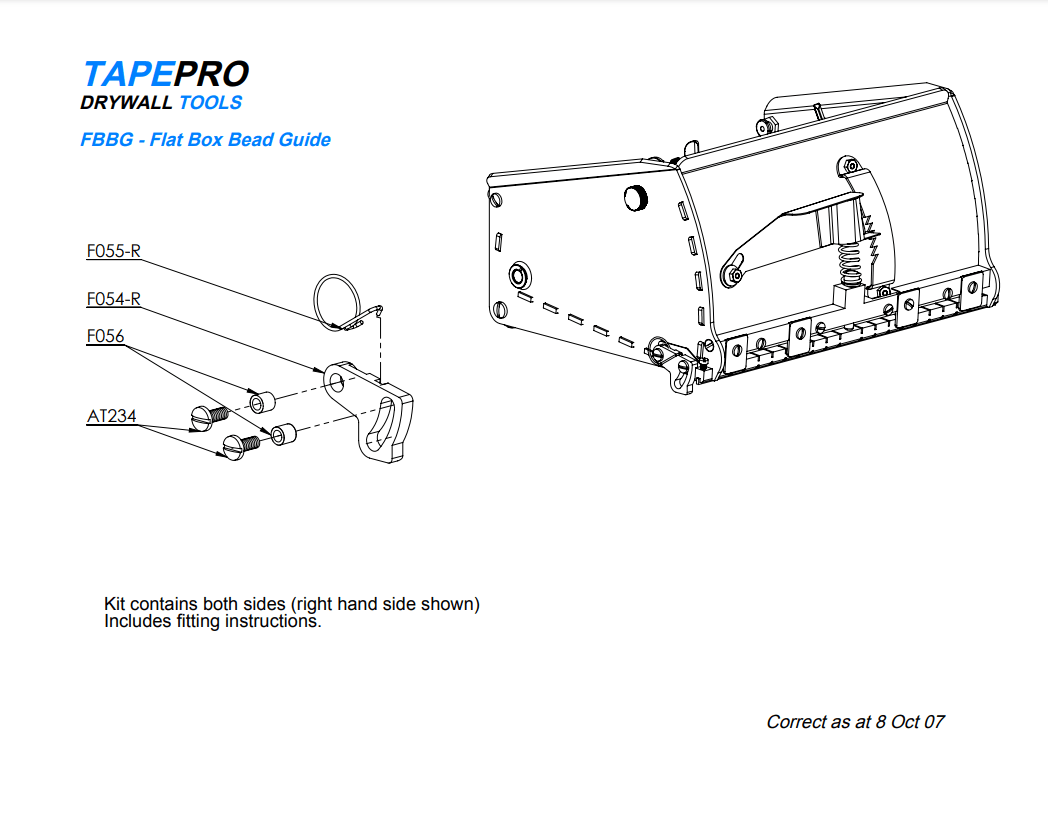 Tapepro - Flat Box Bead Guide - Amaroc - Render & Drylining Supplies
